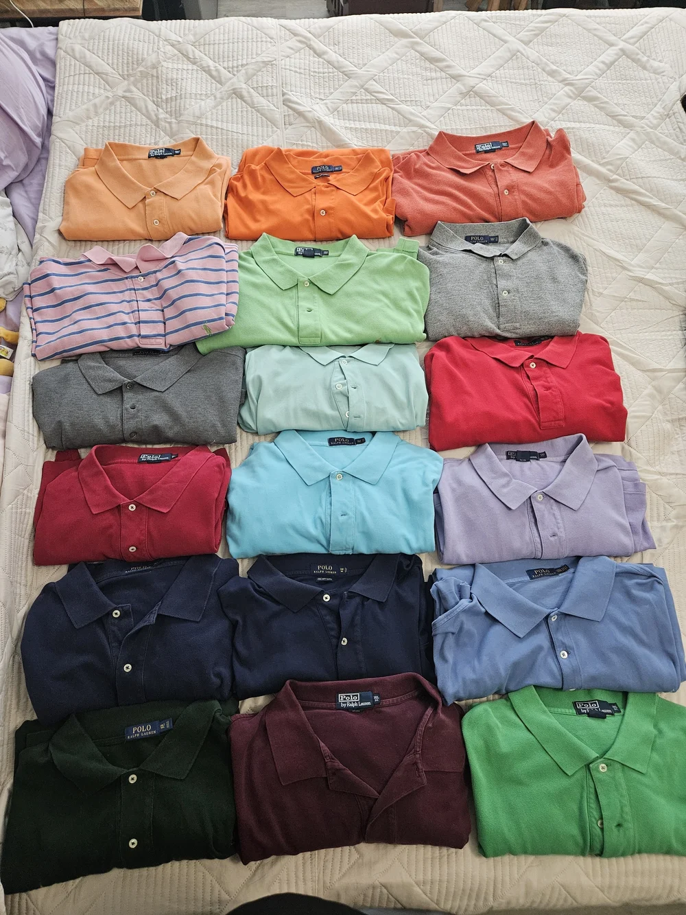 Ralph Lauren Men’s Polo Bundle — Orange, Green, Blue, Red, Gray, Purple, Navy
